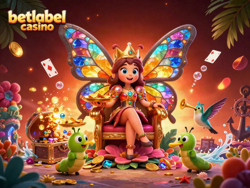 Experience the excitement at betlabel casino with vibrant gaming elements and enchanting characters.